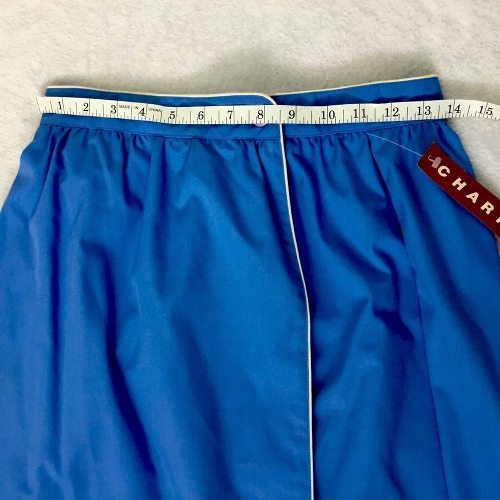 Vintage 80’s Deadstock Charisma Button Wrap Skirt, Blue - Picture 8 of 12